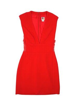 Noam Hanoch Sleeveless Sheath Dress in Red
